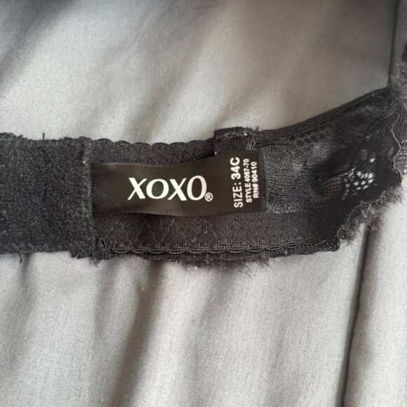 Blue & Black Lace Push Up Bra - Picture 2 of 3